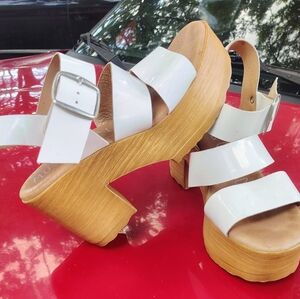 MUSSE & CLOUD SZ 38 8 STRAPPY OPEN TOE $105 HEELED SANDALS LN